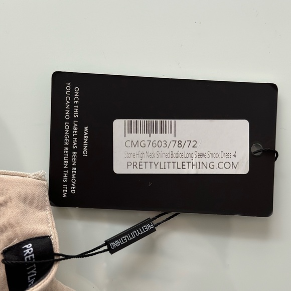 Pretty little thing long sleeve dress UK size 4 US side 0 in tan/stone - Picture 2 of 2